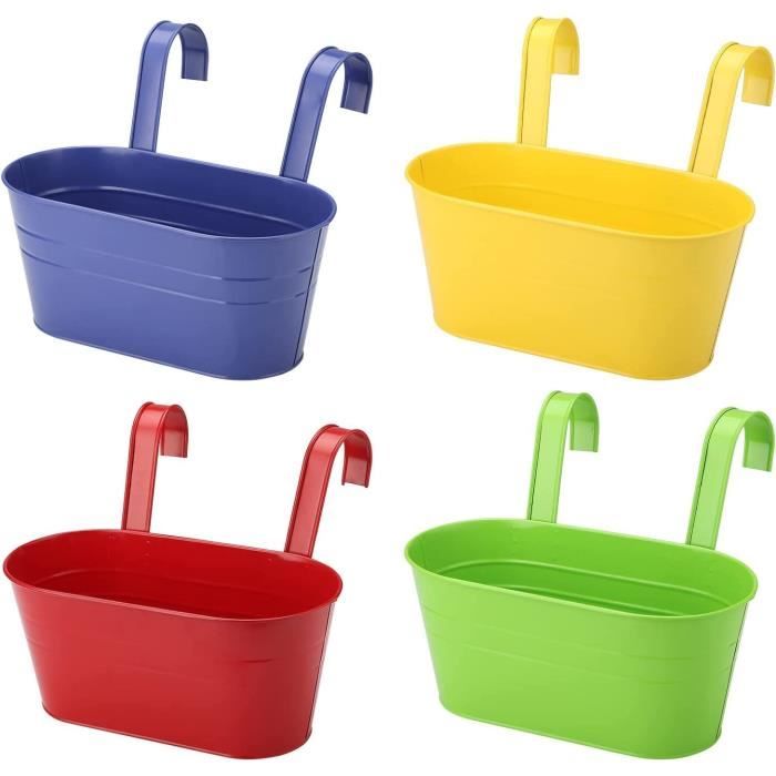 Pots De Fleurs Suspendus En Fer En Métal, 10 Pièces, Jardinières