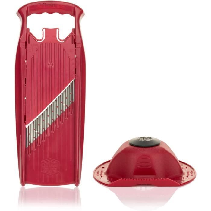 Börner Mandoline Coupelégumes Professionnel spécial Tranche onduléegaufrette avec Poussoir de