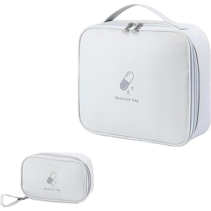 Trousse De Secours Vide - Lot De 2 Sacs Étanches, Grand 25x20x13,5 Cm Et Petit 11x14x2 Cm - Pour Voyage, Maison, Bureau