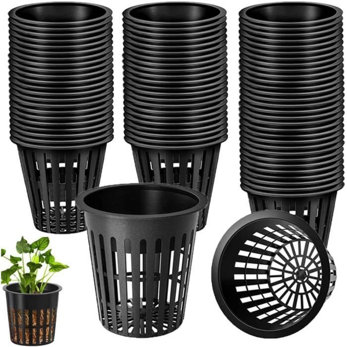 Lansls Kit Hydroponie 20 Pièces - Paniers + Éponges Tourbe + Couvercles, Système Culture Intérieur Légumes Herbes Fraises