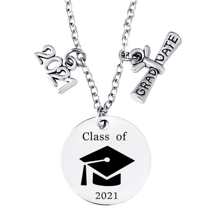 VGEBY Collier de Diplôme 2021 Cadeau de Graduation pour Elle Collier ...