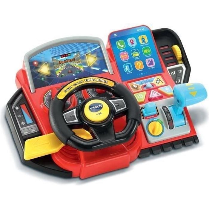 Simulateur de conduite pour enfant - VTECH Super Console Turbo Pilote - Écran couleur et 20 jeux inc