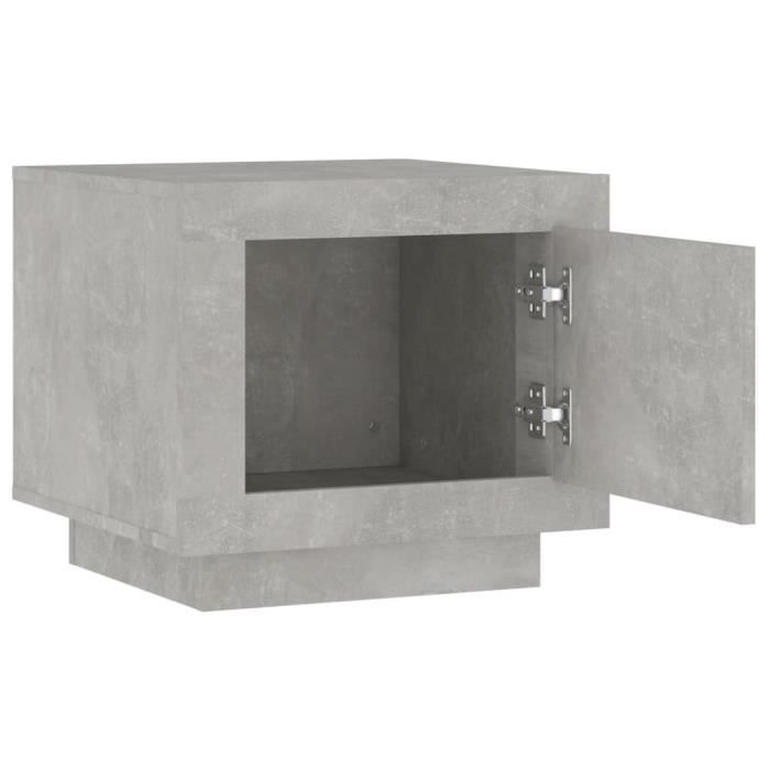 GES - Tables - Table basse Gris béton 51x50x45 cm Bois d'ingénierie ...