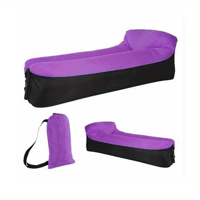 Canapé Gonflable Plage Imperméable – 2 En 1 Hamac & Pouf, Ultra Portable Pour Camping, Piscine, Jardin