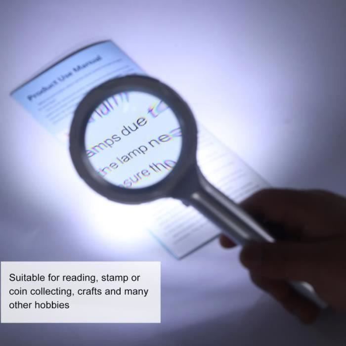 Stalwart 75-mag1001 Loupe De Poche 6 Led 4x Manual Loupe De Poche