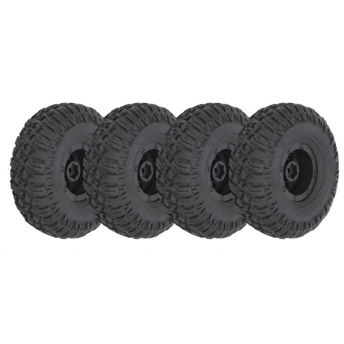 VGEBY Pneu de Voiture RC, 4 Pièces Roue de Chenille de Camion RC Conception Raisonnable Durable Roues de Chenille de Camion Militaire Télécommandées