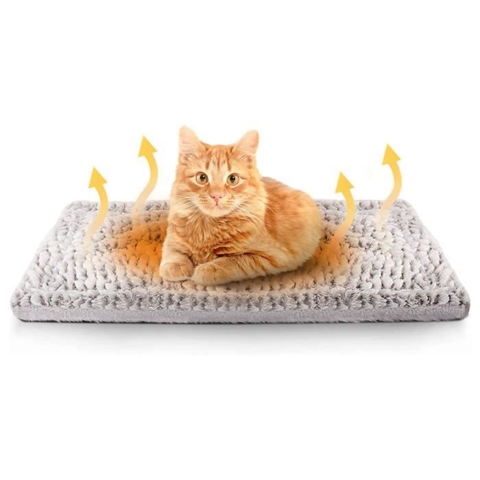 Meilleurs prix pour Coussin chauffant pour chien et chat, Tapis thermique auto-chauffant pour chiots,Couverture apaisante,peluche,lavable,non électrique