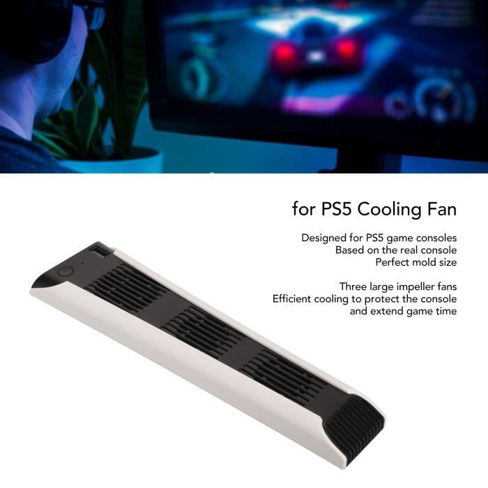 PS5, Refroidisseur Silencieux avec LumièRe LED, Port USB3.0, Ventilateur de Refroidissement pour PS5, Refroidisseur Silencieux avec LumièRe LED, Port USB3.0, Ventilateur de Refroidissement pour