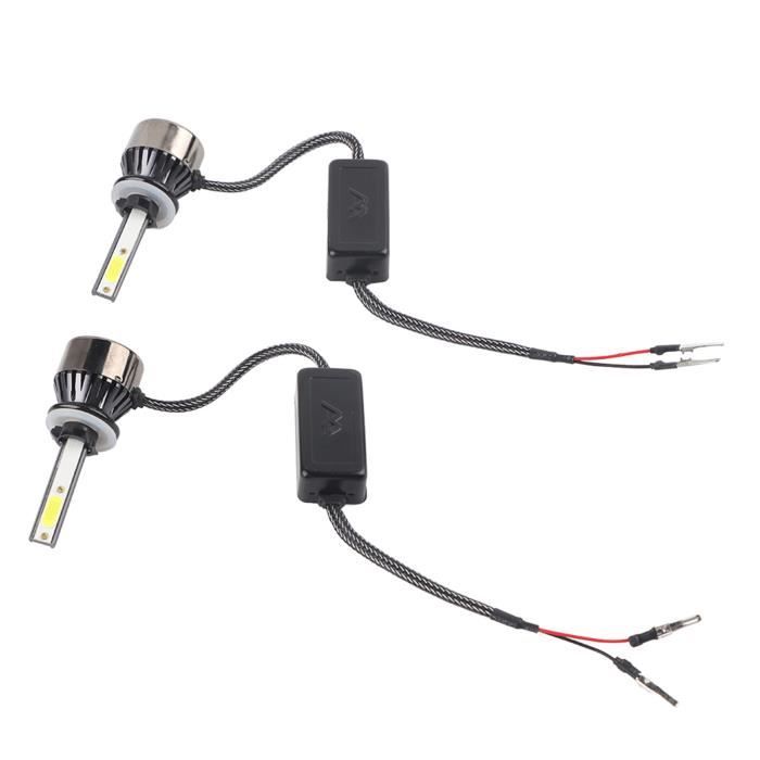 Ampoules Phare LED H1 100W 6000K Blanc Super Lumineux Pour Voiture - Antibrouillard, Facile à Installer - 3