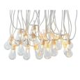 Guirlande lumineuse guinguette RUBEN - PVC - 20 ampoules - blanc - 14,5m de longueur-1