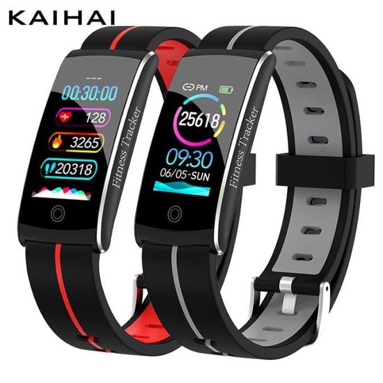 Montre connectee KAIHAI H29 activite poignet ip68 etanche bracelet intelligent bracelet chronometre frequence Type Grey bracelet Cdiscount Telephonie