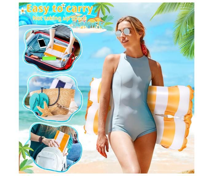 Bouée Piscine 2 Bouées Piscine 4-en-1 SVIPDDD - Hamac, Chaise Longue Gonflable - Pour Adultes Et Enfants Filet Piscine