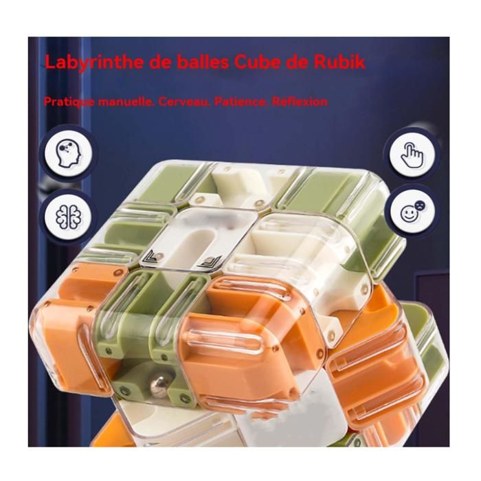 Maze Ball Large Labyrinth 3DPuzzle Maze Cube - Engaging Brain Teaser Toy Large Labyrinth 3d Puzzle Maze Cube