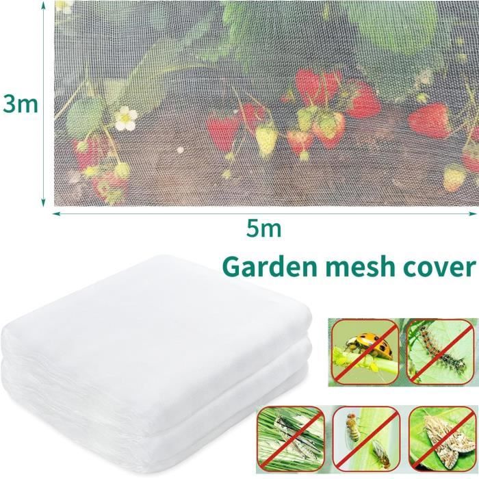 Filet Anti Insecte Potager, Filet Anti Insectes 3mx5m, Fine Filets Anti ...