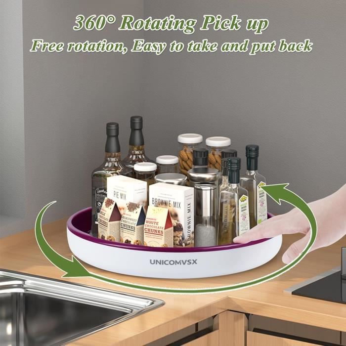 Plateau tournant moderne aluminium 60 cm - Gris ardoise | Lazy Susan