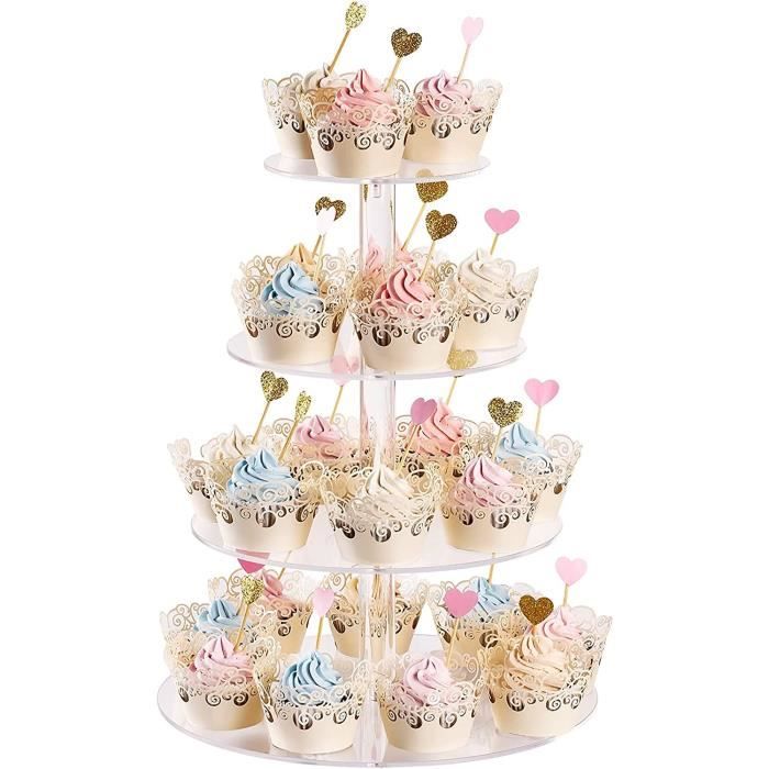 Support à Cupcakes 5 Niveaux Kitchen Collection Blanc, Neuf