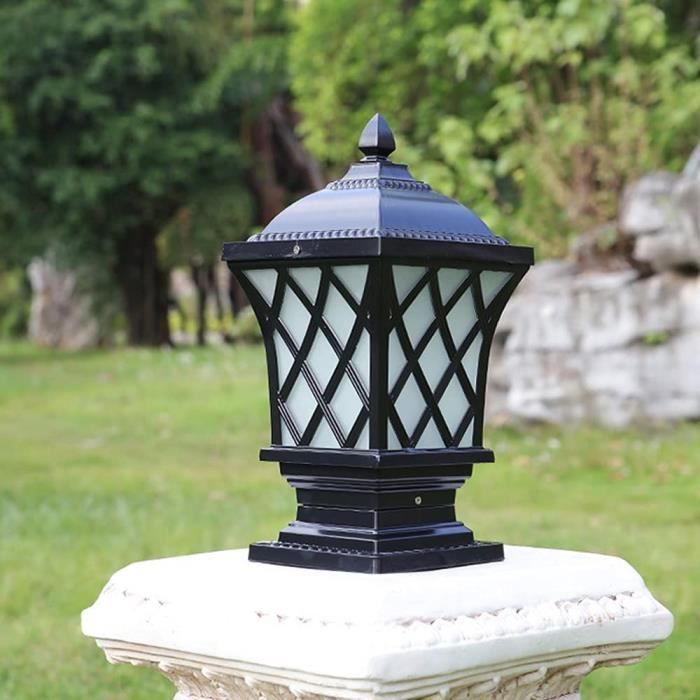 Lampe Pilier Portail Extérieur Rétro, Lampadaire De Jardin Antique
