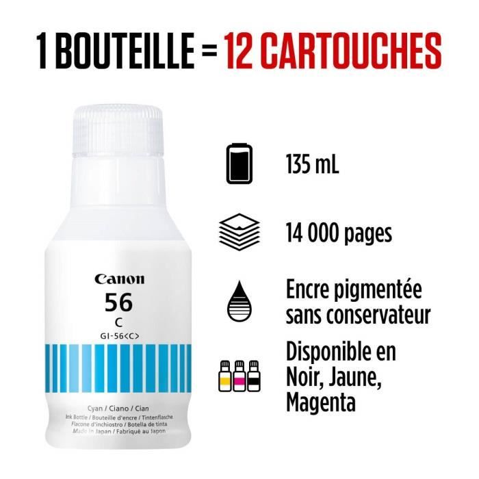 4 Cartouches D'encre Cyan Compatibles Canon MAXIFY MB2150/MB2350/MB2755 - Modèle C-1500C, 13ml, Neuves