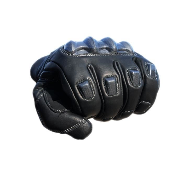 Gants Moto PROANTI Cuir Summer - Écran Tactile, Perforés