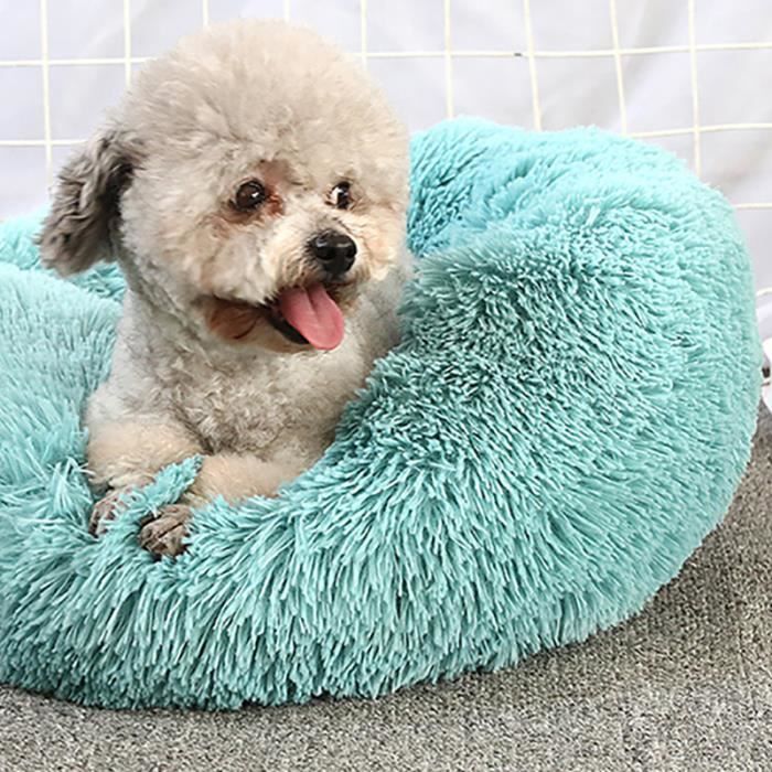 Panier Rond Pour Chien Et Chat – Coussin Moelleux Avec Fond Antidérapant (bleu, 60cm)