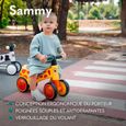 Draisienne à 4 Roues EVA - LIONELO Sammy - Vélo enfant - Lumières colorées - 1-3 ans (jusqu'à 30 kg) - Ergonomique - Blanc-Noir-2