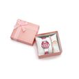 SHARPHY Montre Fille Enfant et Bracelet Fille - Cadeau pour enfants ado - Mickey cristal 2021 marque quartz acier étanche rose-2