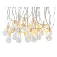 Guirlande lumineuse guinguette RUBEN - PVC - 20 ampoules - blanc - 14,5m de longueur-2