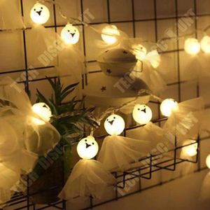 Guirlande Lumineuse Halloween SULOLI 3M 20 LED Avec Fantômes Et Chauves-Souris