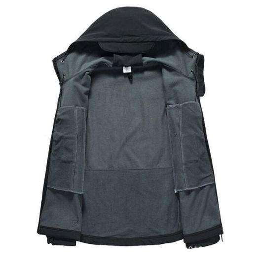 Wuzfully Veste Softshell Homme Militaire - Imperméable, Polaire Capuche, Poches Multifonctions (Noir, Vert, Gris, Camo)