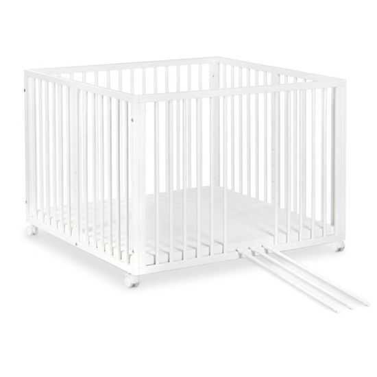 Parc Bebe Jonas 100 X 96cm Blanc Cdiscount Puericulture Eveil Bebe