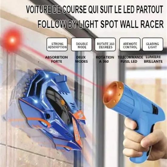 ZERONE Voiture de course murale à gravité zéro pour enfants, contrôle à distance, charge USB