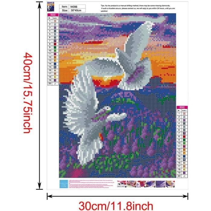 Kit Complet Diamond Painting 5D - Fleurs De Lavande Violette Sur Toile 30x40 Cm, Broderie Strass, Diamants Full Cover, Loisir Créatif Et Déco Murale
