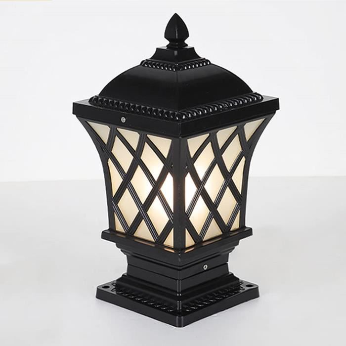 Lampe Pilier Portail Extérieur Rétro, Lampadaire De Jardin Antique