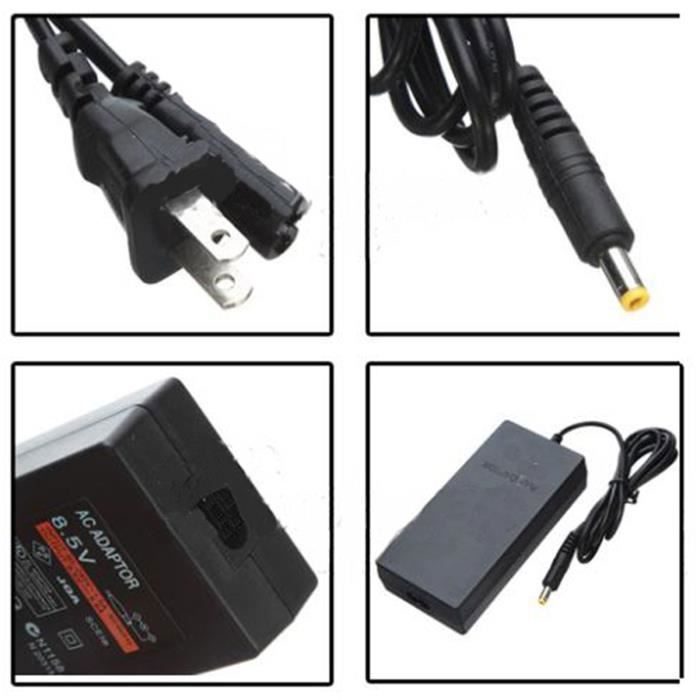 Gadget GENERIQUE US 2-Prong Port Cordon d'alimentation CA / Câble USB pour Sony Playstation 4 PS4 PS2 PS3 / PS3 Slim Pealer1553