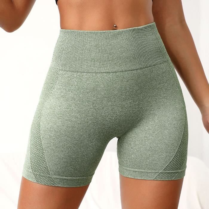 Short de Compression Femme Marque Yoga Sport Taille Haute