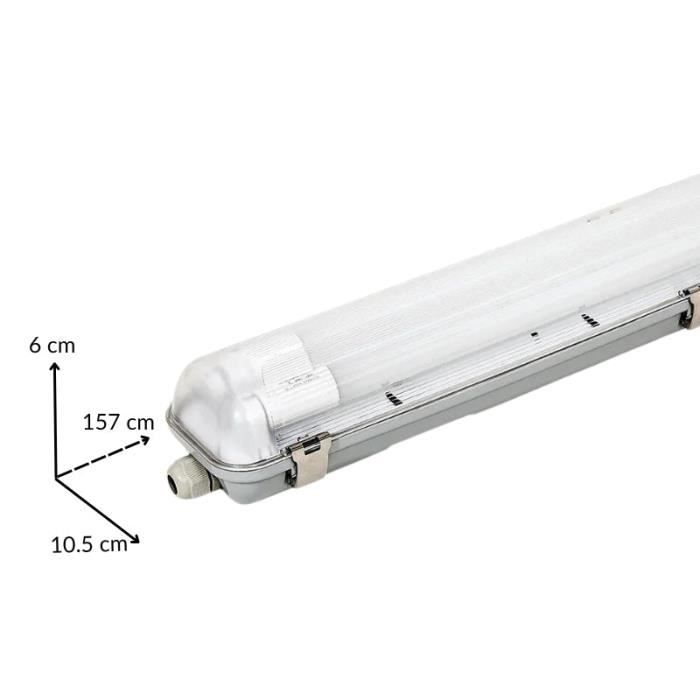 Tube Néon LED 150cm T8 50W (Pack de 10) - Blanc Froid 6000K