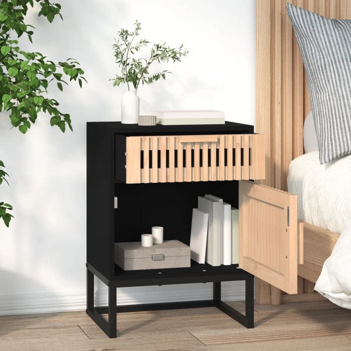 VidaXL Table de Chevet, Armoire de Nuit avec Compartiment, Armoire de ...