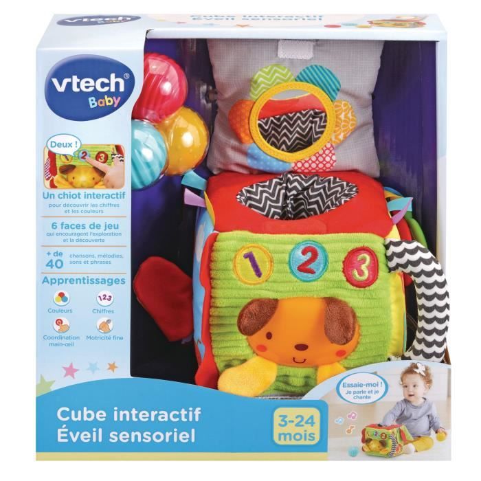 Cube d'éveil sensoriel pour bébé, jouet montessori - Un grand marché