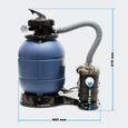 Filtre à sable et particules Système de filtration Pompe de filtrage Piscine Swimmingpool - 51793-3