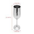AYNEFY Coupe du vin Verres à champagne en verre en acier inoxydable 304Gobelets à boire 220ML pour le banquet du bar(argent )-3