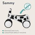Draisienne à 4 Roues EVA - LIONELO Sammy - Vélo enfant - Lumières colorées - 1-3 ans (jusqu'à 30 kg) - Ergonomique - Blanc-Noir-3