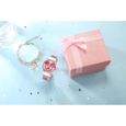 SHARPHY Montre Fille Enfant et Bracelet Fille - Cadeau pour enfants ado - Mickey cristal 2021 marque quartz acier étanche rose-3