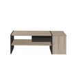 Table basse bar Gami - Made in France - Décor chêne noir - Style industriel - L 110 x P 60 x H 36 cm - YORI-3
