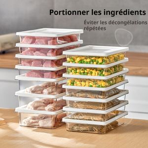 Lot Organisateur Frigo - Bacs De Rangement Plastique Rouges 11.63x4.13x4 Pouces (neuf)