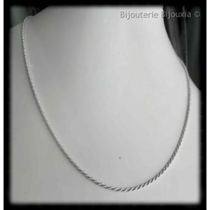 Chaîne En Argent Massif 45 Cm - Poids 16,90 G, Argent 950/1000, Occasion En Très Bon état