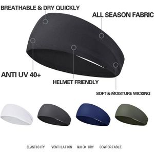 Lot De 3 Bandeaux Anti-transpirants Pour Homme – Sport – Élastiques – 25x8cm – Neufs