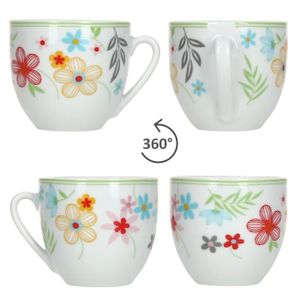 Lot De 6 Tasses Et Soucoupes Omada Argentées - Neuf, Idéal Pour Punch Ou Décoration
