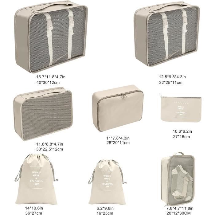 Pochette Rangement Otauoaea Organisateur Valise, Lot De 8 Rangement Valise Organiser De Valise