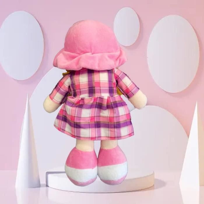 ISAKEN Poupée Princesse En Peluche Douce – 50 Cm – Jouet Câlin Avec Chapeau Lapin – Cadeau Fille – Rose/Bleu/Rose Foncé/Jaune