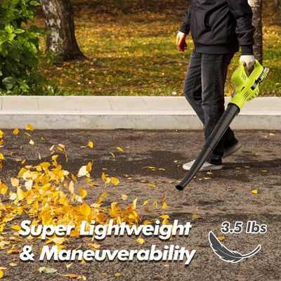 Souffleur De Feuilles Sans Fil 21V - 2 Batteries 4.5Ah - Vitesse Jusqu'à 360 Km/h - 6 Modes - Tube Détachable